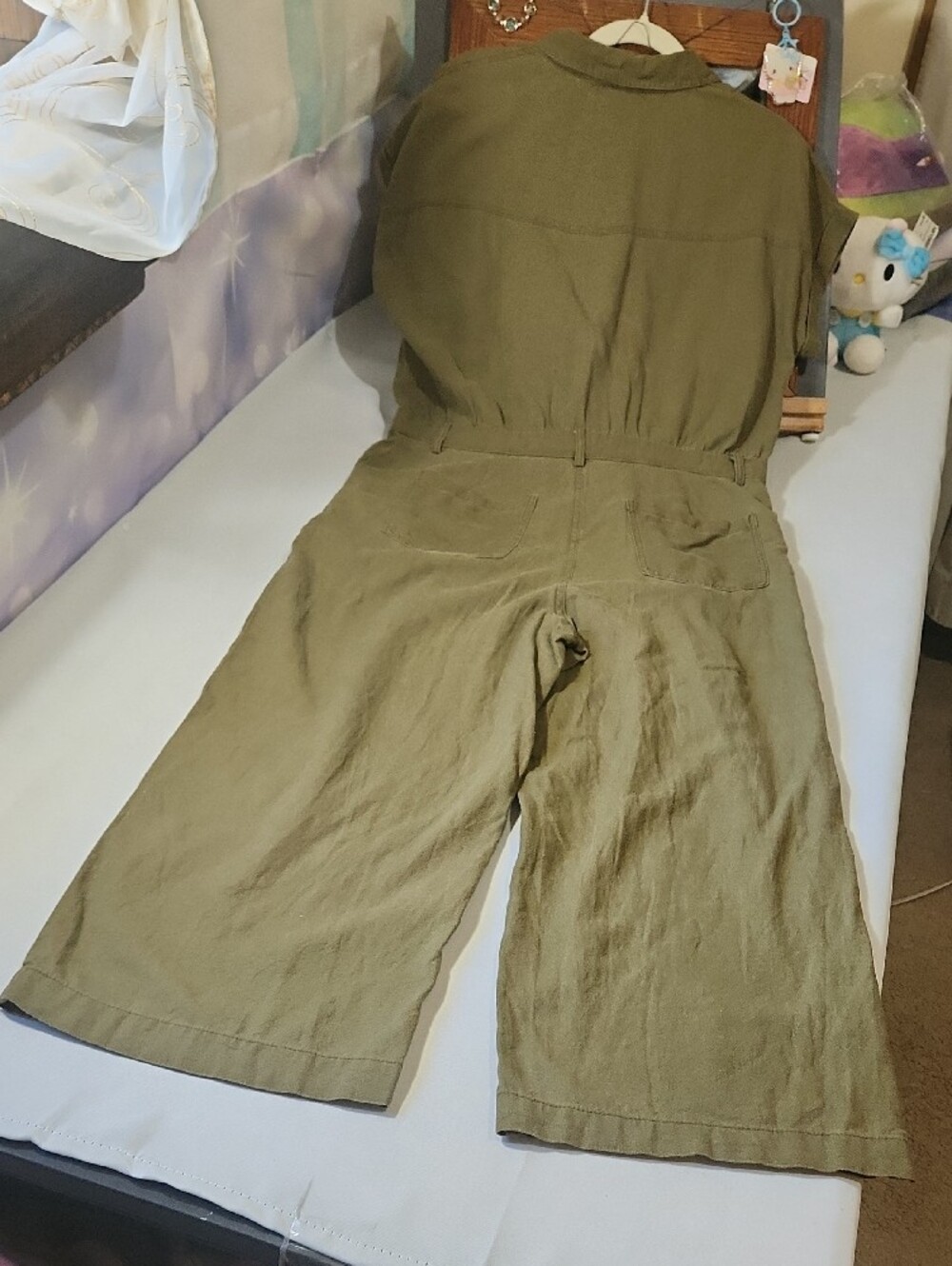 Tahari Olive Green Utility Jumpsuit - Picture 10 of 15